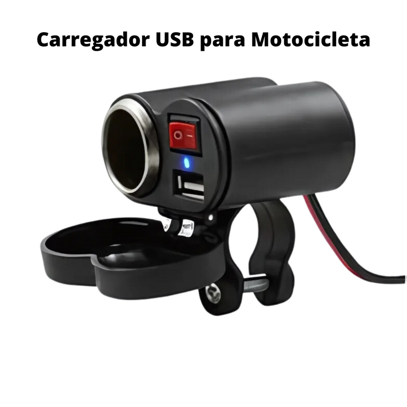 Carregador USB 12v a Prova D'Àgua para Motocicleta - Total Tecnology
