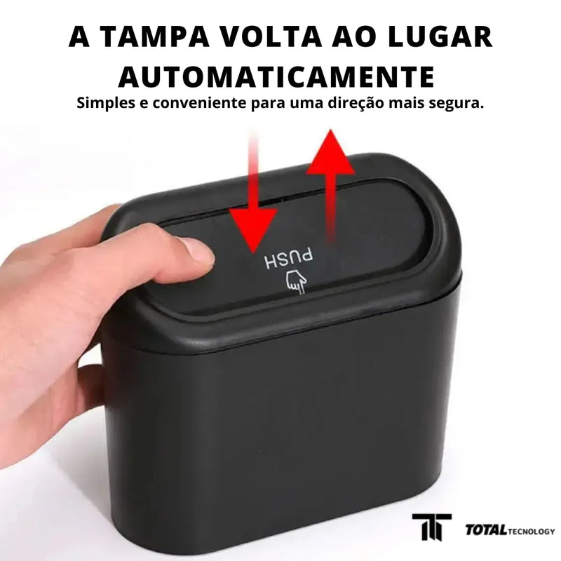 Lixeira A Prova D'água com suporte para carro - Total Tecnology