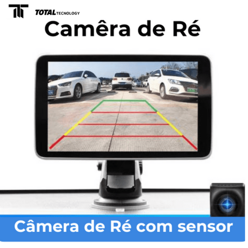 Multimídia Android 7'" c/ Carplay sem fio -Total Tecnology