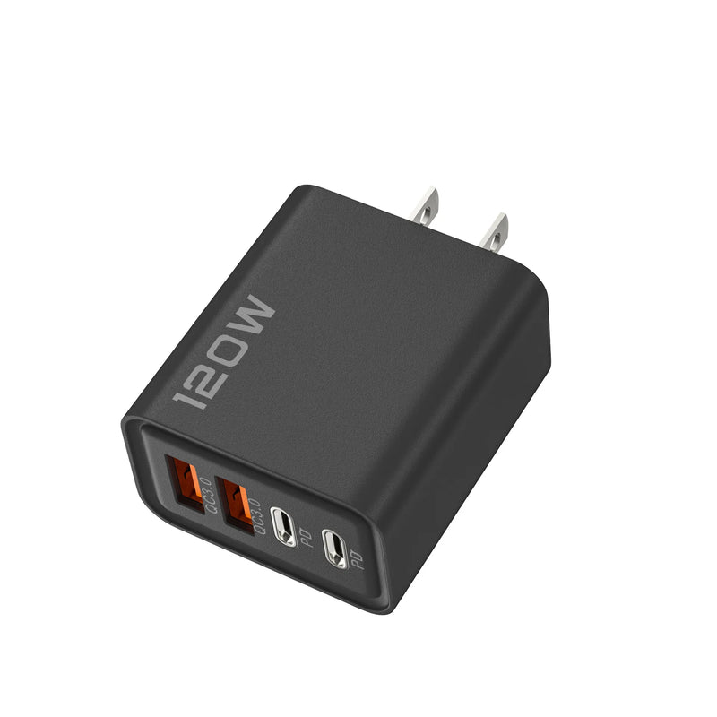 Carregador Turbo 120W tipo C, e USB -Total Tecnology