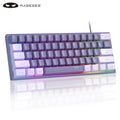 Mini teclado Gamer, RGB retro iluminado 61 teclas, ergonômico à prova d'água TS91 para PC, Mac, PS4, Xbox ONE gamer