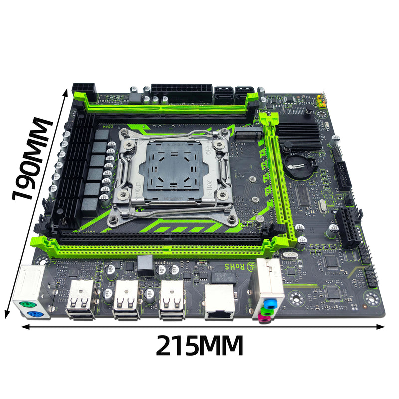 Kit de placa-mãe ZSUS X99-8D4 com CPU LGA2011-3 Xeon E5 2650 V4 DDR4 16 GB (1 * 16 GB) 2133 MHZ RAM Memória NVME M.2 SATA