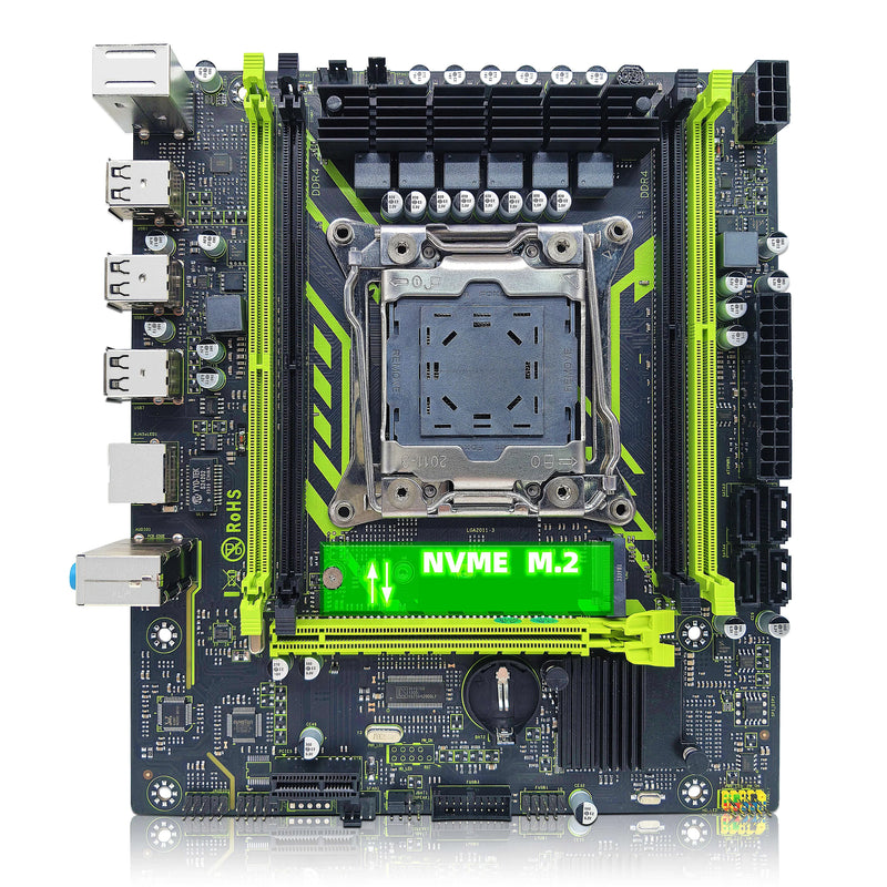 Kit de placa-mãe ZSUS X99-8D4 com CPU LGA2011-3 Xeon E5 2650 V4 DDR4 16 GB (1 * 16 GB) 2133 MHZ RAM Memória NVME M.2 SATA