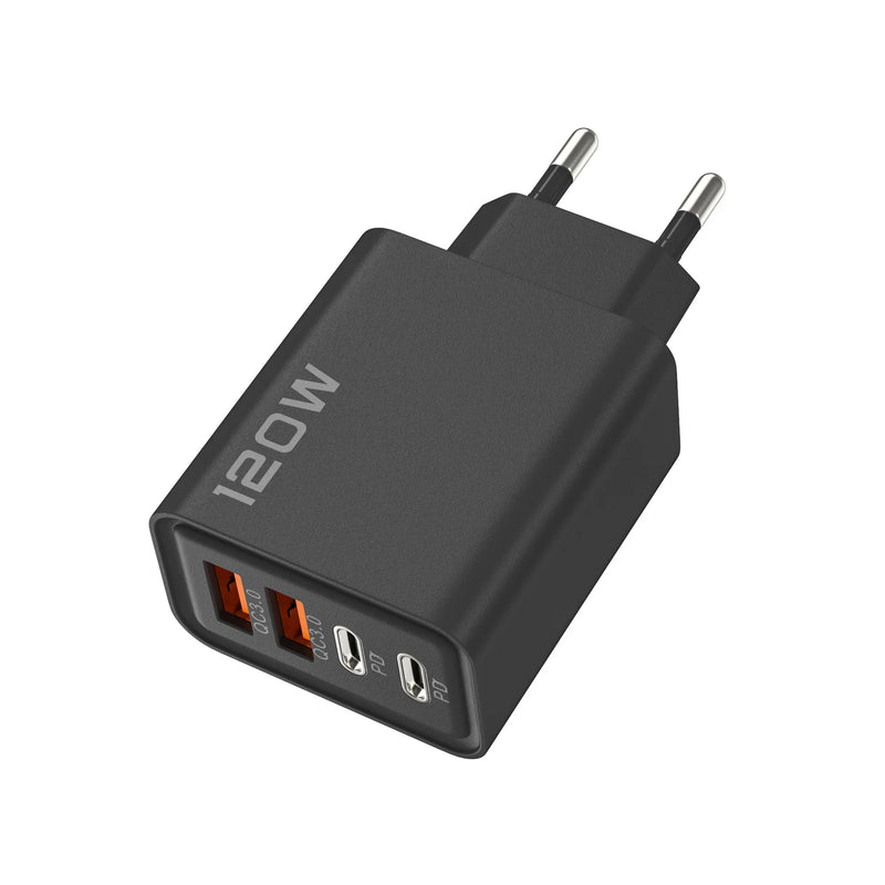 Carregador Turbo 120W tipo C, e USB -Total Tecnology