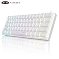 Mini teclado Gamer, RGB retro iluminado 61 teclas, ergonômico à prova d'água TS91 para PC, Mac, PS4, Xbox ONE gamer