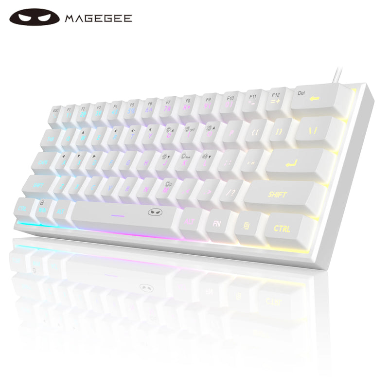 Mini teclado Gamer, RGB retro iluminado 61 teclas, ergonômico à prova d'água TS91 para PC, Mac, PS4, Xbox ONE gamer