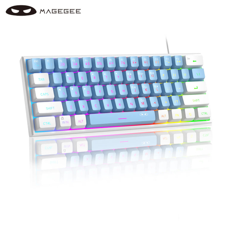 Mini teclado Gamer, RGB retro iluminado 61 teclas, ergonômico à prova d'água TS91 para PC, Mac, PS4, Xbox ONE gamer