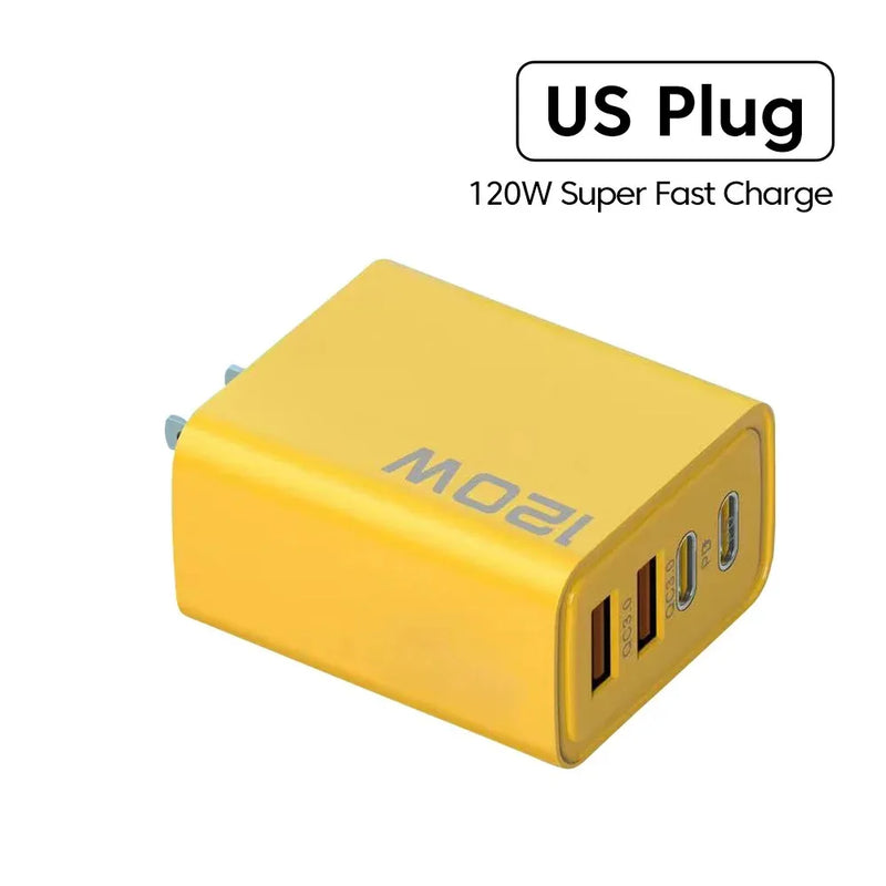 Carregador Turbo 120W tipo C, e USB -Total Tecnology