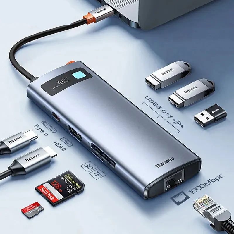 Adaptador USB Tipo C  8 em 1 - Total Tecnology