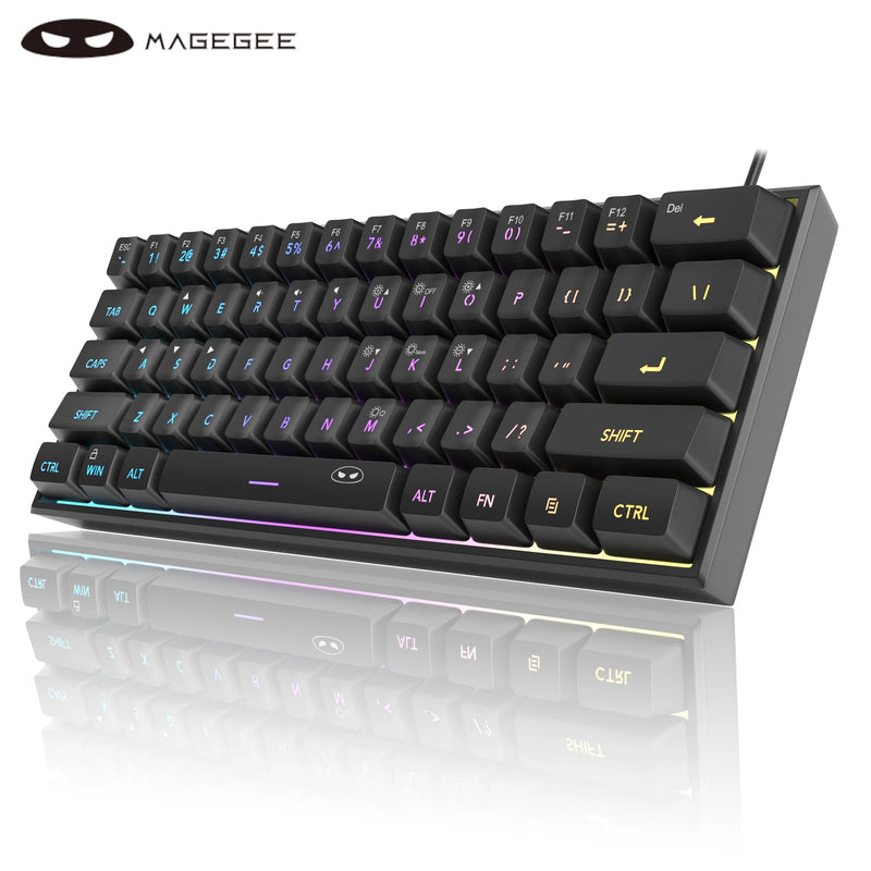 Mini teclado Gamer, RGB retro iluminado 61 teclas, ergonômico à prova d'água TS91 para PC, Mac, PS4, Xbox ONE gamer