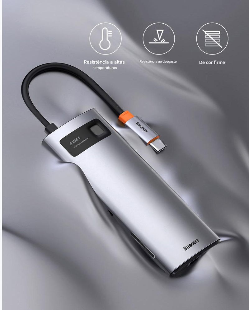 Adaptador USB Tipo C  8 em 1 - Total Tecnology