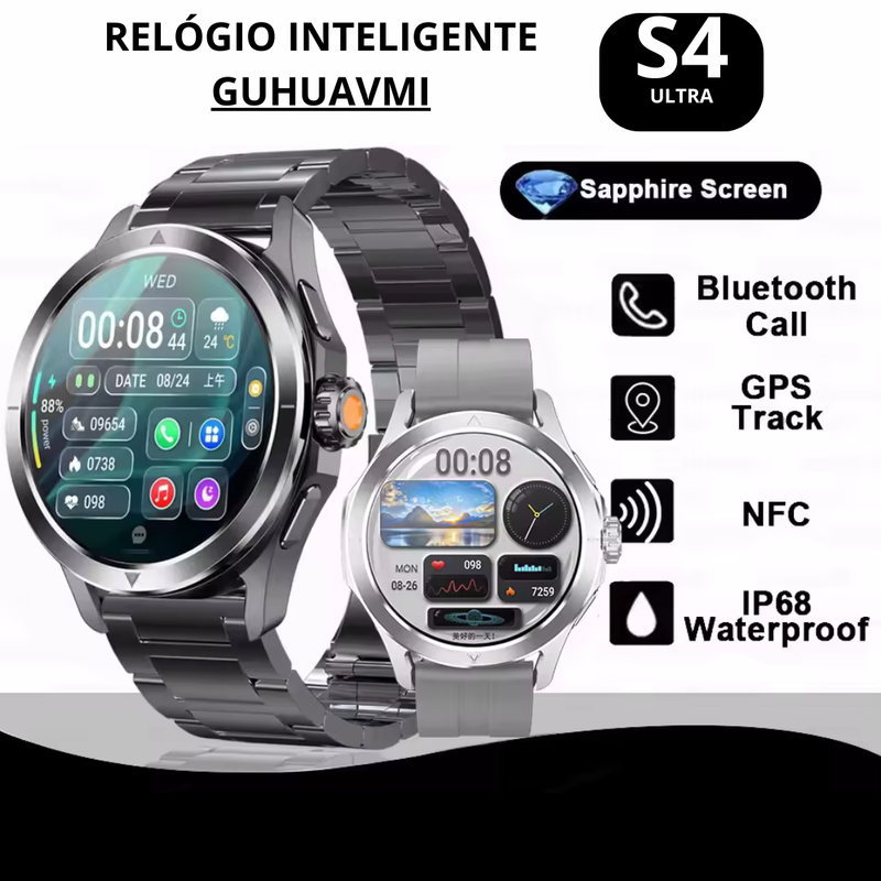 Relógio Inteligente S4 Ultra Sports -Total Tecnology