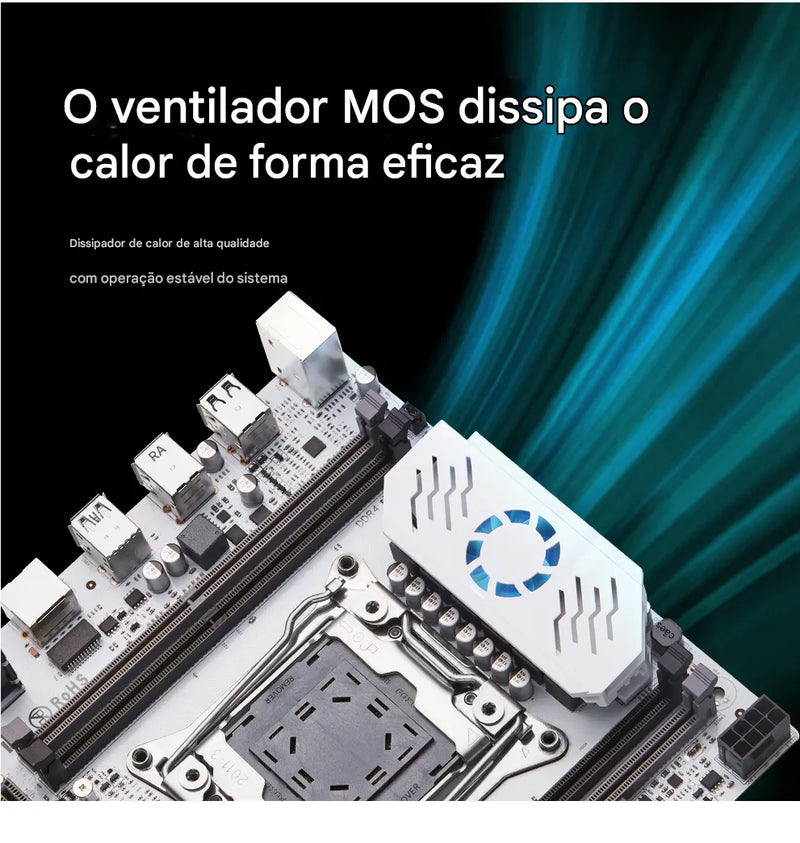 Placa-Mãe QIYIDA X99 D4 LGA 2011-3,com slot M.2, C612chip, Memória DDR4, SATA3.0 USB3.0